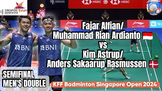 Fajar Alfian/Rian Ardianto vs Kim Astrup/Anders Rasmussen | Semifinal KFF Singapore Open 2024