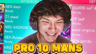 SINATRAA PLAYS VALORANT PRO 10 MANS !!! (ft. C9, NRG, T1, LG, GUARD, SEN & FaZe!)