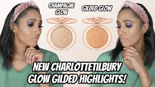 Charlotte Tilbury Hollywood Glow Glide Face Architect Highlights Review! Rare Beauty Comparison!