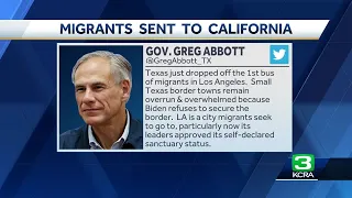 Texas Gov. Greg Abbott says he sent bus full of migrants to Los Angeles