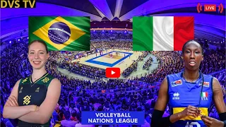 BRASIL X ITÁLIA AO VIVO LIGA DAS NAÇÕES DE VÔLEI FEMININO ONDE ASSISTIR COM IMAGENS