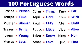 THE 100 MOST COMMON PORTUGUESE WORDS