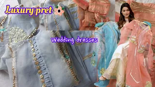 LAAM HEM luxury pret flat 60%off sale /Latest trendy organza wedding   dress designing ideas