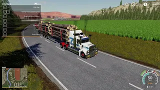 Farming Simulator 19 - Kenworth Road Train Logging