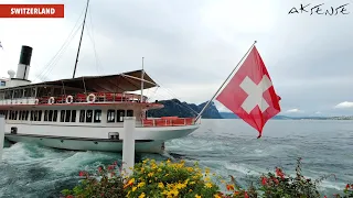 🇨🇭Lucerne - Vitznau, Switzerland • Cruise/ Boat Trip • Panoramic 4K UHD Video