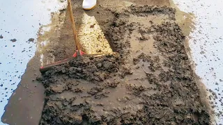 Washing this mud rug is more than satisfying - how to clean carpet by hand - satisfying video