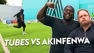 Akinfenwa goes BEAST MODE in Volley Challenge 💪 | Tubes vs Bayo Akinfenwa