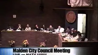 Malden City Council Meeting 11/1/11