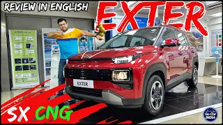 2023 Hyundai Exter SX CNG Fiery Red Color Walkaround Review in English|The Right Punch to the Rivals