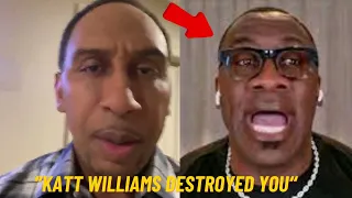 Stephen A Smith THROW SUBLIMINALS At Shannon Sharpe ''Why Did U Not PRESS KATT WILLIAMS MORE''