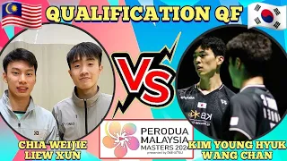 (Q-QF)🇲🇾Chia Weijie-Liew Xun 🆚️ 🇰🇷Kim Young Hyuk-Wang Chan🔥‼️#malaysiamasters2024