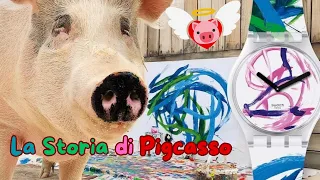 The STORY of Pigcasso, the FAREWELL of the PAINTER PIG, with his PAINTINGS has SAVED many ANIMALS