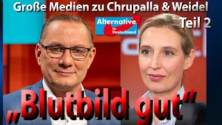 Wie die Bedrohung gegenüber Tino Chrupalla (AfD) und Alice Weidel (AfD) kleingeschrieben wird (2)