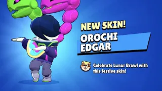 *NEW* ❄️ OROCHI EDGAR WINNING & LOSE POSE + GAMEPLAY ❄️ WIN SKIN ANIMATION 2021 BRAWL STARS 2022