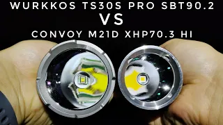 Wurkkos TS30S Pro SBT90.2 vs Convoy M21D XHP70.3 HI