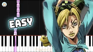 [full] JoJo Part 6 Stone Ocean OP - "STONE OCEAN" - EASY Piano Tutorial & Sheet Music