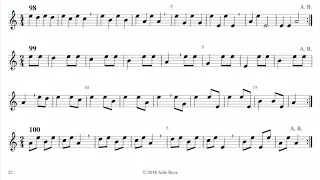 7, imparare il flauto dolce, primi passi es 96-108