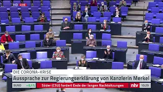 Corona LIVE: Merkel gibt eine Regierungserklärung im Bundestag ab