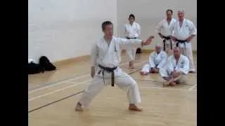 Kagawa-sensei demonstrating beginning of kata gojushiho-sho