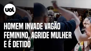 Homem invade vagão feminino, agride mulher e é detido no Rio