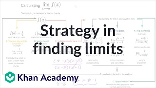 Strategy in finding limits | Limits and continuity | AP Calculus AB | Khan Academy