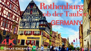 【Rothenburg ob der Tauber Germany 2,5H from Munich】 Romantic Road No.2 【4K】