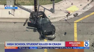 Orange County 11th grader killed in crash on his way to school