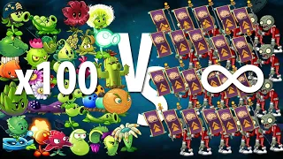 PvZ 2 Challenge - All Plants Level 1 VS Unlimited Future Robo Rally Zombie - Who will survive?