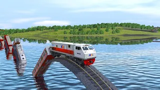 Train Walking on Bridges Trainz Railroad Simulator | Railway Crossings