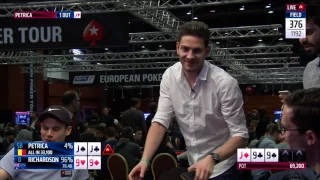 Brutal Poker Hand at EPT Prague - JJ vs 99 Set vs. Quads | PokerStars