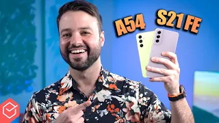 GALAXY S21 FE vs GALAXY A54 // quem é o melhor CUSTO BENEFÍCIO do até 2000 reais!?