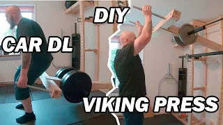 DIY Viking press and car deadlift simulator for lever arm - Fit at home - DIY gym