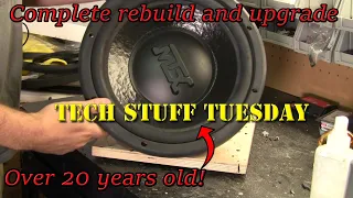 20+ year old MTX 7000 old school subwoofer rebuild - Tech Stuff Tuesday #MTX #oldschool #rebuild