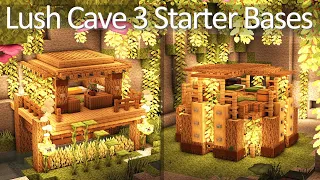 Lush Caves! 3 Simple Starter Bases for Survival Minecraft! #5