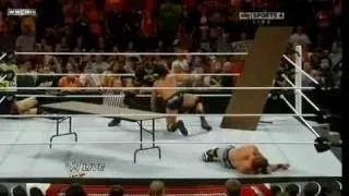 WWE John Cena vs Randy Orton Tables Match Highlights Raw 9/13/10