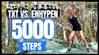 5000 STEPS TXT VS ENHYPEN CARDIO HIIT BEAT WORKOUT 🔥 BURN UP TO 500 KCAL 🔥 MOA/ENGENE 🔥 HI/LOW SHOWN