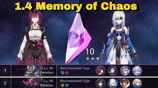 NEW 1.4 MOC! DoT Kafka and Blade Jingliu Duo vs Memory of Chaos 10 | Honkai Star Rail