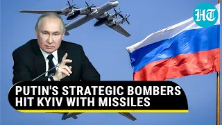 Putin's Tu-95 bombers pound Kyiv with 17 X-101 cruise missiles and 31 Kamikaze drones | Watch
