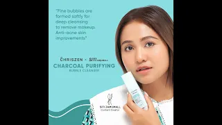 Chriszen X Siti Jamumall Charcoal Purifying Bubble Cleanser Demo Deep Cleansing Remover