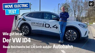 Wie gut ist der VW ID4? Das Elektro-Kompakt-SUV bei 130 kmh auf der Autobahn, inkl. Ladekurve