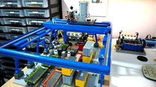 Automated lego train container terminal E36: Shuffling containers