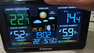 Geevon. Недорогая 7 дюймовая  погодная станция (метеостанция) с Алиэкспресс