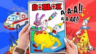 🎪Paper DIY🎪 Rescued Kaufmo Pregnant With Many Babies | Roblox Digital Circus Doctor Outfit Blind Bag