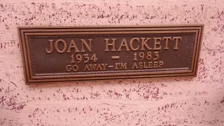 Actress Joan Hackett Grave Hollywood Forever Cemetery Los Angeles California USA December 30, 2020