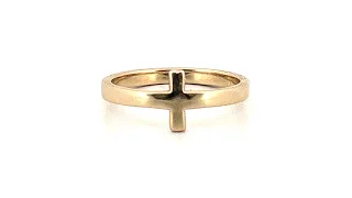 14K Gold Cross Band