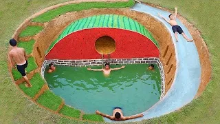 Building Underground Water Maze Crocodile To The Secret Underground House And Swimming Pool