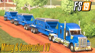 FS-19  Road Train Sell Limestone Mining And Construction Economy Map Farming Simulator 2019 Mods