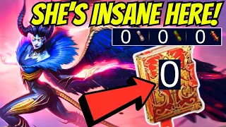 NO BOOKS NO MASTERIES! LEVEL 50 QUEEN EVA CRUSHES ONE AREA! HUGE EARLY PULL! | RAID: SHADOW LEGENDS