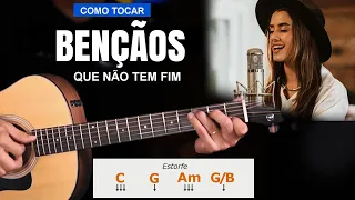 Como tocar violão BENÇÃOS QUE NÃO TEM FIM -  Isadora Pompeo - Prof Sidimar Antunes🎸