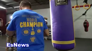 (0 to 100) Vasyl Lomachenko Landing Bone Crushing Punches On Heavy Bag